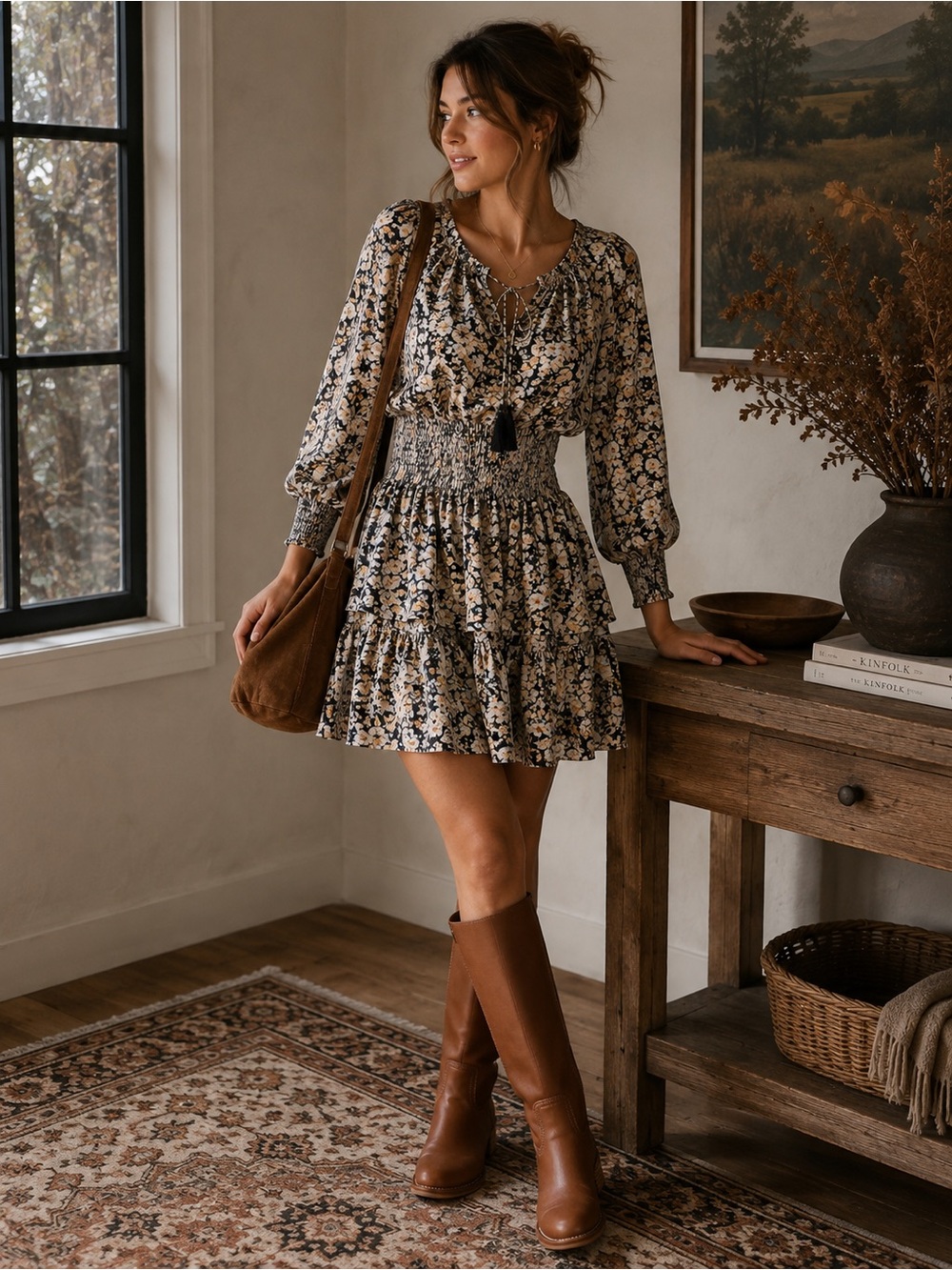 Patrons of Peace Floral Smocked Mini Dress – Medium
